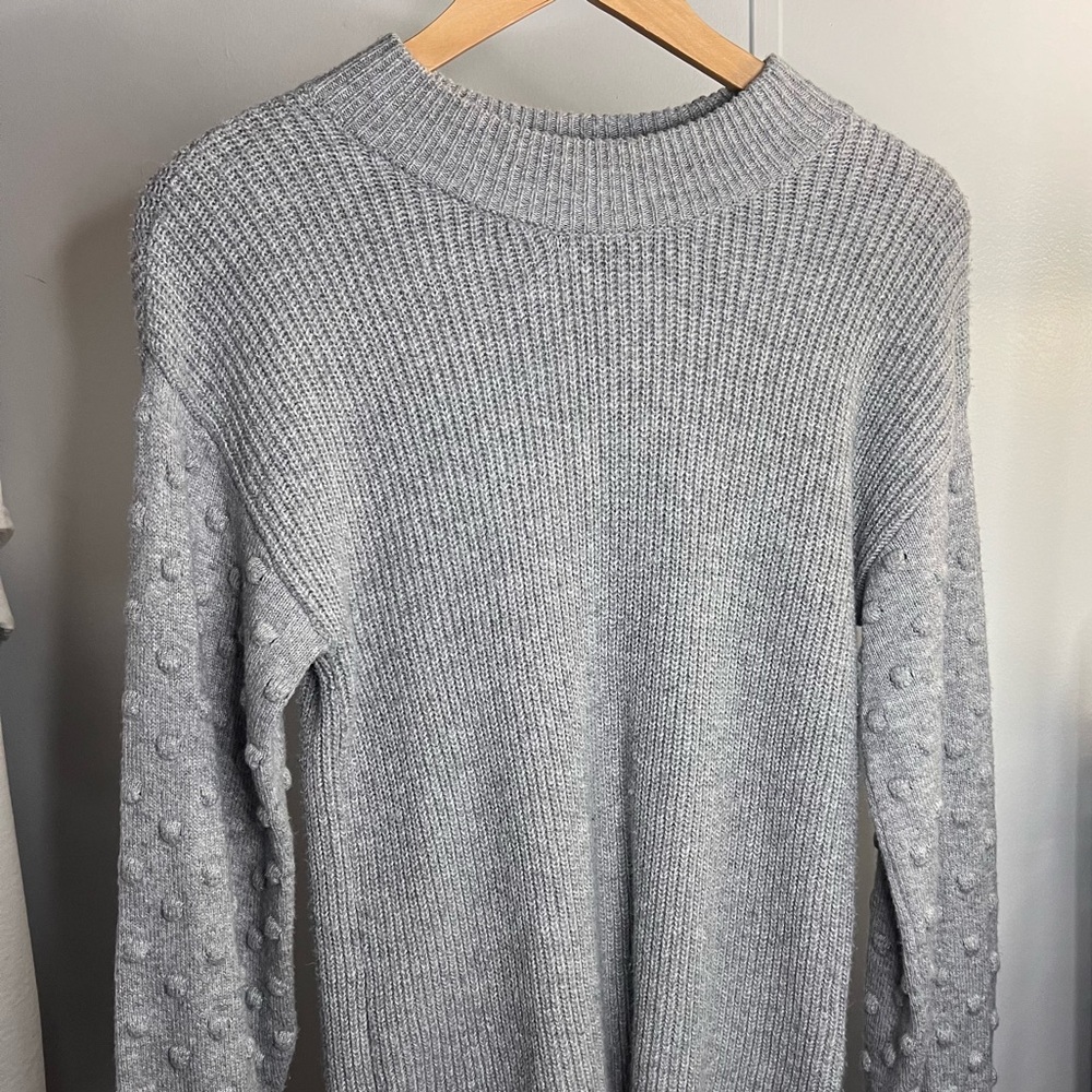 Vince Camuto Sweater With Balloon/ Puffy Sleeves and Dot Detailing